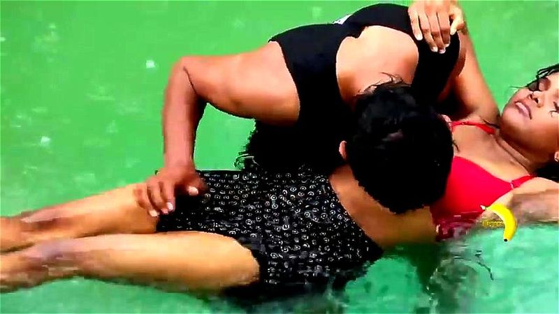 Lovers Wet Romance In Swimming Pool