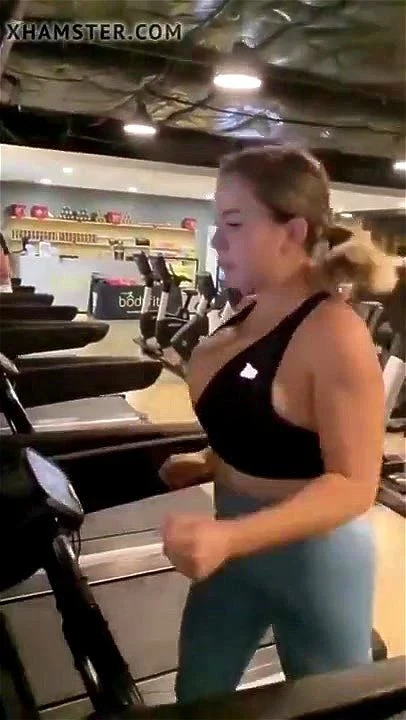 big tits, workout, solo, public