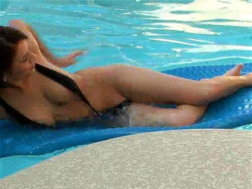 striptease, solo, big tits, pool