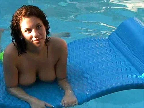 big ass, big tits, pool, striptease