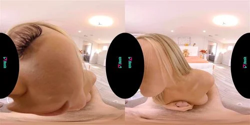 virtual reality, big tits, striptease, blonde