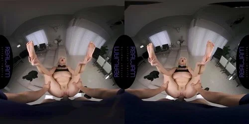 virtual reality, blowjob, thick booty, vr