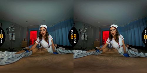 virtual reality, nurse, big tits, milf