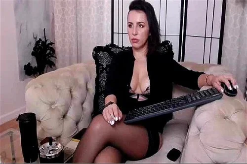 webcam, big tits, cigarette, milf