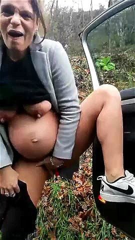Pregnant Car Fuck - Watch Pregnant Sara fucks Gear stick and squirts outdoor - Car, Road, Gear  Porn - SpankBang