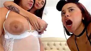 MASSIVE COLUMBIAN LESBO BOOB SUCK  3 thumbnail