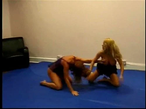 wrestling catfight, blonde, lesbian domination, amateur