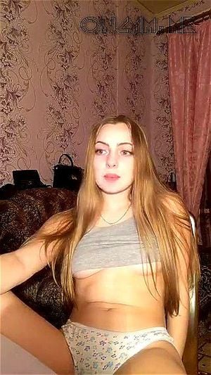 Watch Blonde Russian teasing her sexy Tits on Periscope Top  