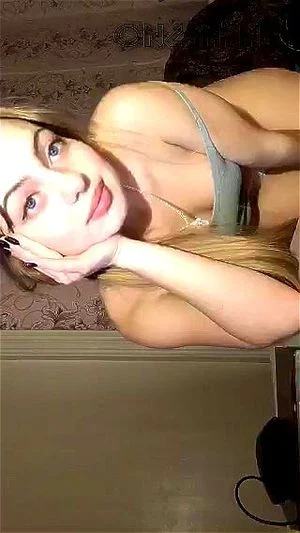 Watch Blonde Russian teasing her sexy Tits on Periscope Top  