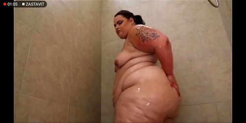 big ass, shower, bbw solo, bbw