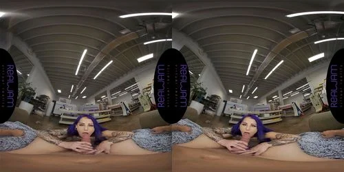 vr, virtual reality, tatooed, blowjob