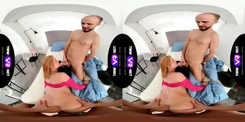 virtual reality, threesome, big tits, vr