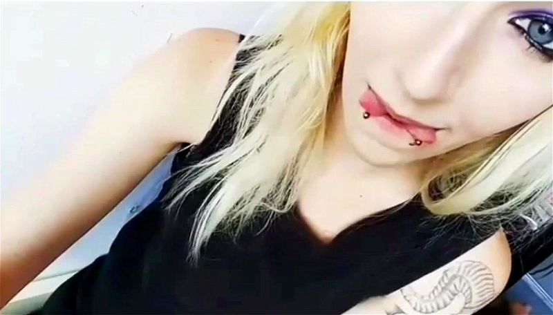 Emo teen girl tongue play(tonguesplit)