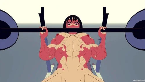 muscle growth, hentai, female muscle growth, fetish