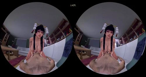 virtual reality, hentai, brunette, vr
