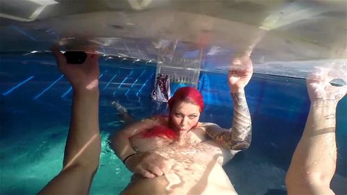amateur, mermaid, redhead, underwater