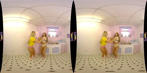 vr, virtual reality, femme, blonde