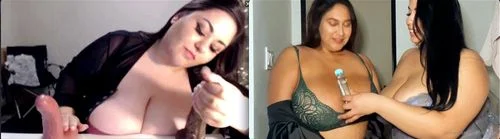 lesbian, big tits, babe, blowjob