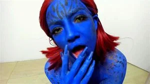 Mystique blue girl