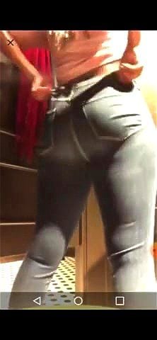 big ass, ebony, jeans, tight jeans