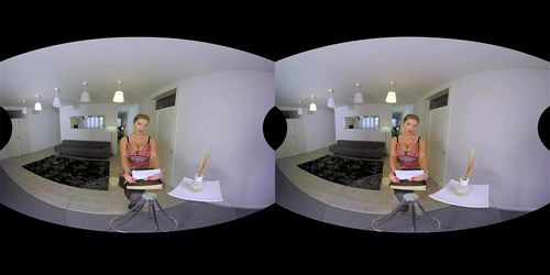 virtual reality, trailer, small tits, pov