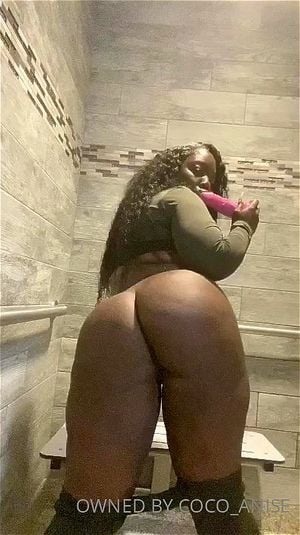 300px x 535px - Watch Bathroom play - Black Booty, Toying Pussy, Ebony Porn - SpankBang