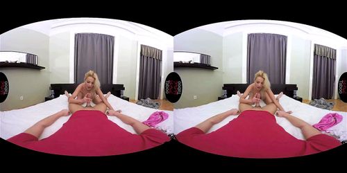 virtual reality, vr, blonde, babe