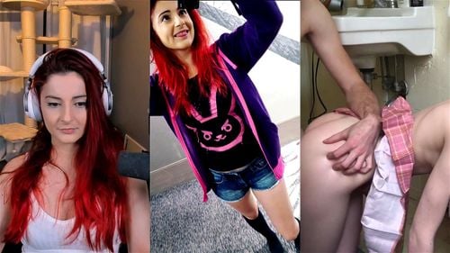 compilation, amateur, twitch streamer, redhead