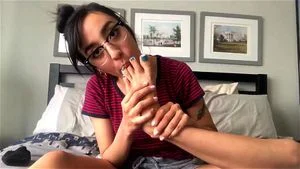 Self foot worship thumbnail