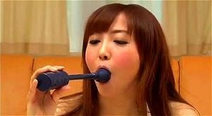 Japanese girl toys herself