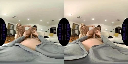 ebony, virtual reality, threesome, vr