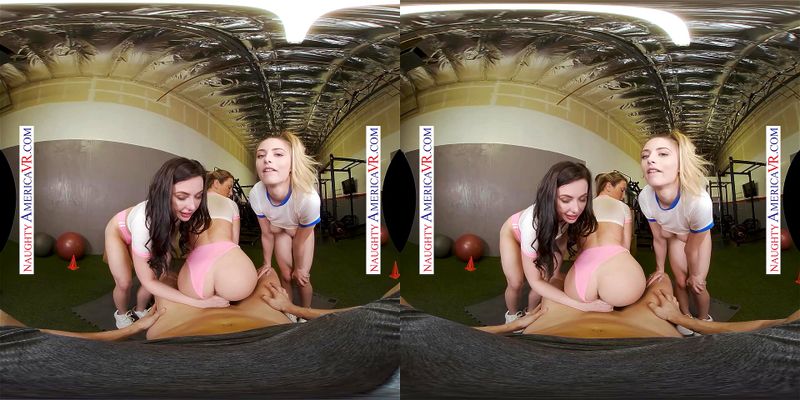 Naughty America - Sexy babes, Kyler Quinn, Paige Owens, & Whitney Wright, tag team a gym stud Naughty America - Sexy babes, Kyler Quinn, Paige Owens, & Whitney Wright, tag team a gym stud
