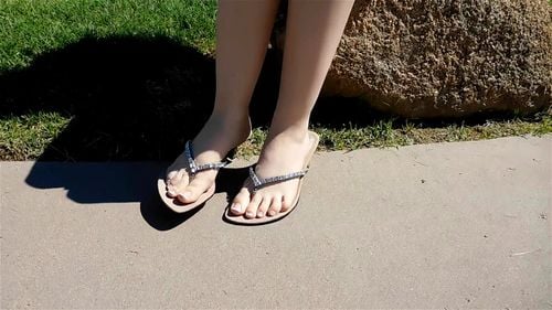 sandals, blonde, solo, foot fetish