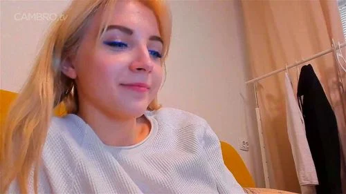 camgirl, solo, natural tits, blonde