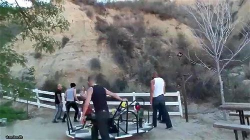 Gangbang on carousel