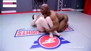 Big tits milf fight with a Big black dic guy