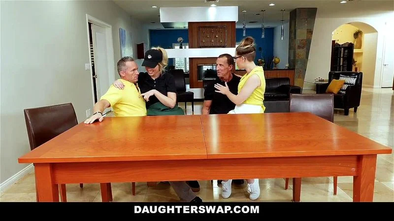 DaughterSwap - Barista Babes Fuck Their Dads For Some Cash