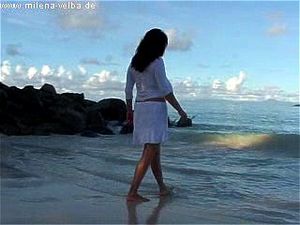 milena velba beach dress This is another very good photo set of busty Milena Velba