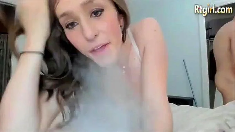 Tranny in blue fucked by BF Tranny in blue fucked by BF