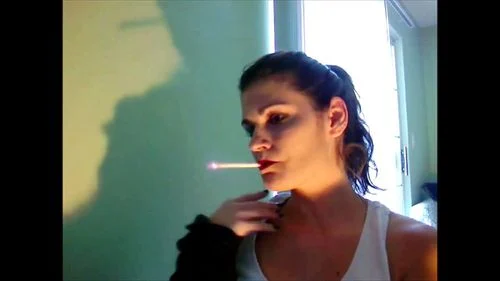 woman, smoking fetish, amateur, brunette