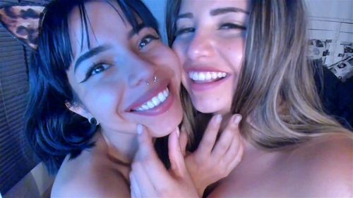 Two tongue teasing girls ahegao