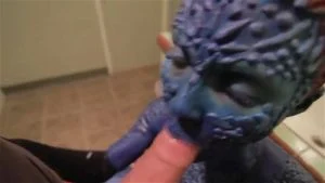 Mystique cosplay blowjob