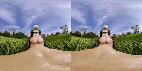 virtual reality, nier automata, small tits, vr