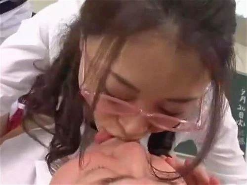 Japanese teacher spit kissing