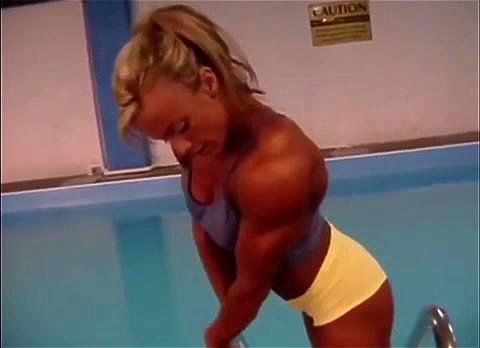 fbb female muscle, muscle babe, blonde, solo