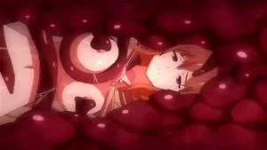 Anime girl gets tentacle fucked