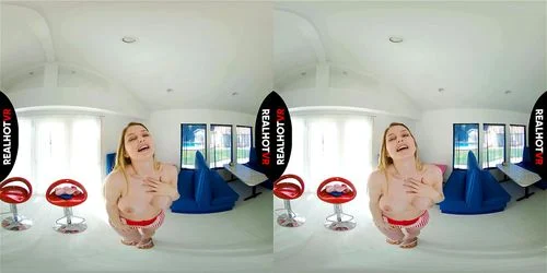 virtual reality, solo, blonde, big tits