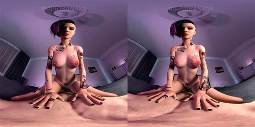 cyberpunk, vr, virtual reality, big tits