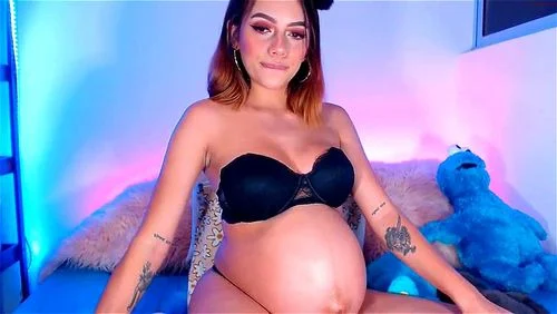 pregnant, cam, latina