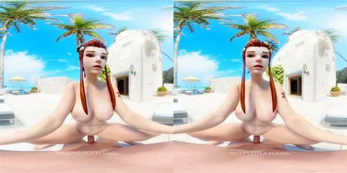 overwatch, big tits, virtual reality, babe